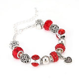 Crystal Heart Beads Bracelet