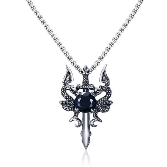 Sword Dragon Bat Necklace