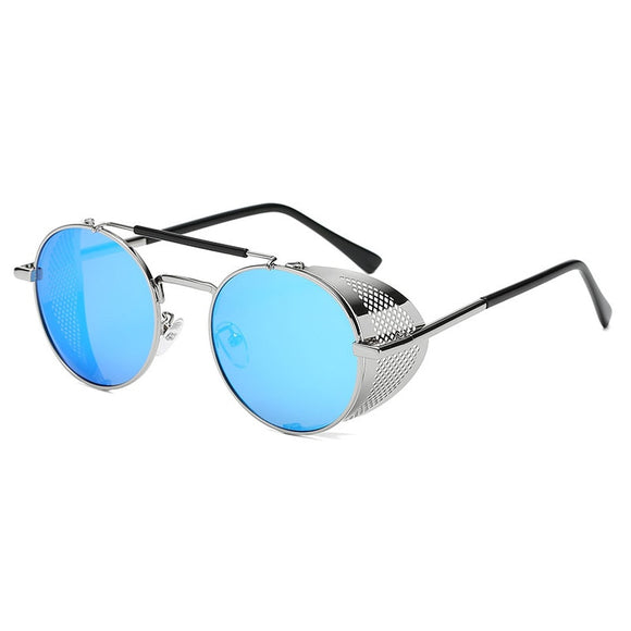 Round Blue Sunglasses